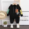 Roupas Conjuntos de roupas meninos Toddler Capuz Capuz Casual Casual Clothing Set Moda Baby Casual Set Spring Autumn meninos meninas