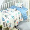 3 stks katoenen wieg beddengoed set voor boy girl cartoon baby beddengoedset inclusief kussensloop laken dekbedovertrek zonder te vullen 240429