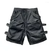 Mäns shorts HKSH American Vintage Tide Tactical Dark Pockets skarvade knälängd byxor mode lös capris hk1153