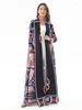 Casual jurken miyake geplooide turndown kraag lange mouwen geprinte jagen vrouwen 2024 abaya mode originele ontwerper elegante jurk