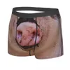Sous-pants Cool Funny Pig Mnout Boxer Shorts Planchettes Men's confortable Animal Briefes de nez sous-vêtements