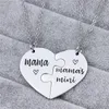 Kedjor Mor och dotter halsband hjärta form kvinnors gåva mors dag kärlek skarvningssmycken