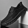 Casual Schuhe hochwertige Markenmarke Männer echtes Leder Soft Soled Oxford Sports einfache Slipper kostenlose Lieferung