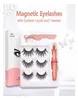 2021 Neue magnetische Wimpern mit Eyeliner und Pinzette 3 Paare Magnetische falsche Wimpern Flüssige Eyeliner Make -up -Set wiederverwendbar ohne Kleber2618399