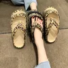 Slippers Mulheres Summer Summer Leopard Sole chinelos de lascas