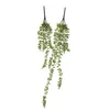 Fleurs décoratives 2x plantes suspendues artificielles fausse chaîne de perles esthétique PVC Cadeaux polyvalents non votés pour l'extérieur