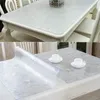 Mesa de tela de mantel de vidrio suave de vidrio PVC Clear/Matte a prueba de aceite a prueba de agua de la cubierta de comedor para