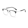 Sunglasses 80523 High Quality Retro Large Frame Reading Glasses For Men's Computer Anti Blue Light Professional Customiz Presbyopia