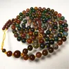 Anhänger 8mm Blutsteine ​​Indien Achat 108 Perlen Edelstein Mala Halskette Gebet Energie Segen Glücksreligiöser Chakra Buddhismus Heilung