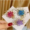 Brooches Fashionable High-end Light Luxury Austrian Crystal Floral Brooch Atmospheric Gold-plated Women's Pin Jewelry