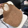 Grandes femmes sacs de plage de paille sacs Capacité Sac à provisions One épaule à la main artisanale Fédiens à main