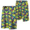 Men's Shorts Tropical Flamingo Grey Board Hawaii Women Vacation Beach Short Pants Polynesian Floral Swim Trunks