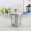 Candle Holders Lantern Iron Holder Black Small Nordic Metal Hanging Tealight Chandelier Bougeoir Cage Decoration ZP60ZT