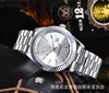 Titta på Watches AAA 2024 Solid Steel Band Watch Business Mens Quartz Watch With Calendar Function Mens Watch