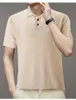 Heren Polo's Zomer Solid Color High-end Mesh Speed Droog Ice Silk Rapel Polo korte mouwen T-shirt Leisure Luxury top