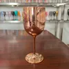 2PCSlot 16 oz 4 Color Red Wine Plastic Cup Elektroplating Goblet Outdoor Camping Familie Gebieden Juice Champagne Glass 240430