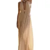 Женщины Halter Neck Beach Long Dress Solid Color Boho без спинки без рукавов Deep V Cutout Flowy for Holiday Vacation