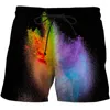 Shorts maschile 2024 Swimwear Swimwear Surf Surf Pantaloni 3D Quick Dry the Color Run Stamping Topche surfing