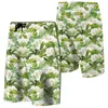 Men's Shorts Tropical Flamingo Grey Board Hawaii Women Vacation Beach Short Pants Polynesian Floral Swim Trunks