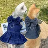 Abbigliamento per cani piccoli e grandi animali domestici con gonne in jeans Vestinime