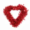 Fleurs décoratives de la Saint-Valentin de coeur en forme de coeur couronne fleurie madder guirlande décoration de mariage fête des fenêtres de porte d'entrée