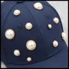 Ball Caps 202405-Shi Ins Chic Designer Pearl Button Lady Baseball Hat Women Women Leisure Visors Cap