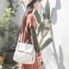 Sac Femmes Simple toile épaule dames purs coton tissu crossbody décontracté sacs de messager mignons bacs scolaires bottes