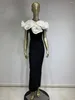Abiti casual 2024 Summer Women Sexy Sexy Strapless 3D Flower Bandage Dress Abito BodyCon Celebrity Club Party Evening