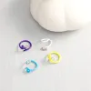 Koreańska niszowa design geometryczny cyrkon Candy Vine Linia owinięta pierścień dla kobiet prostej mody biżuterii 2024502