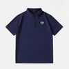 Neues Polo-T-Shirt Lose Senior Business Casual Stickerei Sommer Männer und Frauen Revers MENS Kurzärärmig großgröße