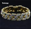 Gouden zilveren kleur mannen hiphop armband ijver uit 225 cm lange linkketen prachtige armbanden geschenken voor vriendje mode -sieraden6836964