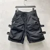 Mäns shorts HKSH American Vintage Tide Tactical Dark Pockets skarvade knälängd byxor mode lös capris hk1153