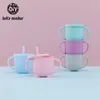 Laten we 5 set babyvoedingbekers maken Baby Drinkware Baby Learning Silicone Sippy Cups voor peuters kinderen met Silicone Sippy Cup 240423