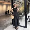 Vestidos de diseñador para mujeres Prd Summer NUEVO Fit Slim Fit Negro sin mangas de color negro de alta calidad