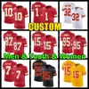 15 Patrick Mahomes Football Jersey 87 Travis Kelce 1 Xavier Worthy 10 Isiah Pacheco Nick Bolton Kadarius Toney Harrison Butker Rashee Rice Derrick Thomas Chris Jones