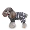 Hondenkleding Cartoon Stripe Pyjamas Pomeranian Shirt Pet voor kleine grote honden Cat jumpsuit pyjama schattig slaapkleding chihuahua