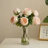 Dekorative Blumen 1PCS Luxus großer echter Touch Austin Rosen rosa Zimmerdekor Künstliche Deco Mariage Weiße Blumenhochzeitsdekoration Flores Flores