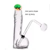 100% lebensechter männlicher Penisglas Bong Wasserrohr hochwertiger DAB Rig Shisha Zigarette Tabaklöffel Honycomb Downstem Perc Oil Burner Rohr