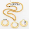 Collier Boucles d'oreilles Fashion Gold plaquée Bridal 80cm Bamboo Pendre pour femmes Mariages Cadeaux Bijoux Accessoire