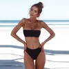 Mujer de baño para mujeres Bandeau vendage bikini set empuje de ropa de playa brasileño