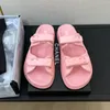 Yaz Tasarımcı Sandalları Ünlü Kadın Terlik Slaytlar Sandale Flatform Sliders Ayakkabı Alt Flip Flops Sıradan Plaj Sandal Orijinal Deri En Kalite Kutu