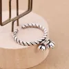 Cluster Anneaux 925 Silver Sterling For Women Flower Rope Ring Anillos Plata Para Mujer Bague Femme Rinden Dames Jewelry Aneis Big Mix
