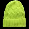 Берец Яркие цвета вязаные зимние шляпы Женщины флисовая термосочека