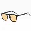 Solglasögon 2023 Nya runda solglasögon Kvinnor Vintage Brand Designer Square Sun Glasses Män