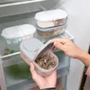 Speicherflaschen Multifunktional Doppelkompartimente Behälter Hülle mit Deckel Kühlschrank Plastikbox Lebensmittelfruchtfruchtdichtungsglas Küchen Werkzeug