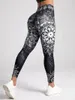 Leggings da donna Stampa loto ad alta vita ad alta vita sexy sports fitness yoga