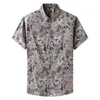 Herren Casual Shirts 8xl 10xl Hochwertiges Kurzarm Shirt Classic Fashion Print Social Formal Clothing (Übergröße)