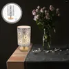 Tischlampen Lampen Nachts USB -Häfen fester Holz Nachttisch mit Beige Stoff Schatten perfekt für Schlafzimmer Wohnzimmer