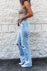 Dames jeans quitites ins denim scheurde met hoge taille retro slanke fit fakkels algehele jumpsuit vrouwen