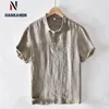 Chemises décontractées pour hommes 2024 chemise à manches courtes de haute qualité en lin respirant parfait pour transpirer pendant l'été.m-3xl